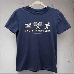 Madewell Country Club Recreation Club' Navy Graphic Tee